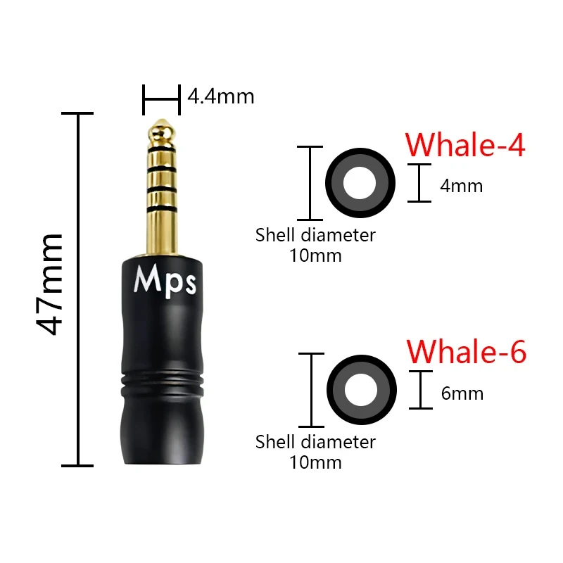 ■ Hifi MPS  Gold Plated 4.4mm 5 Poles Male Full Balanced Headphone Solder Plug for NW-WM1Z NW-WM1A AMP
