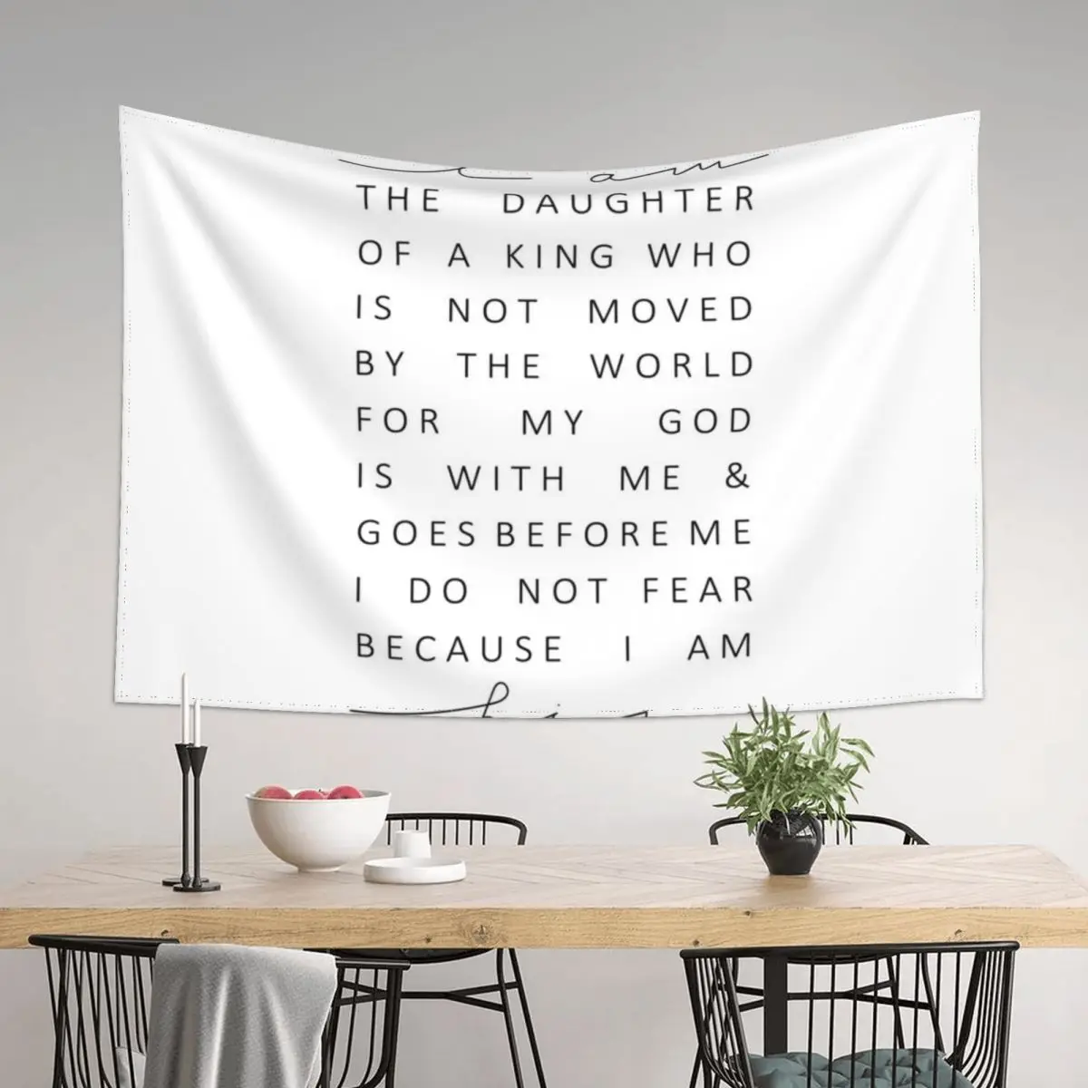 

Christian Quote Tapestry Room Design Decorative Paintings Room Decor Tapestry