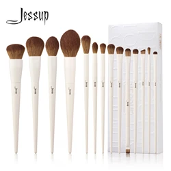 Jessup pinceaux de maquillage 10-14pc ensemble de pinceaux de maquillage fond de teint synthétique pinceau poudre Contour fard à paupières mélange surbrillance T329