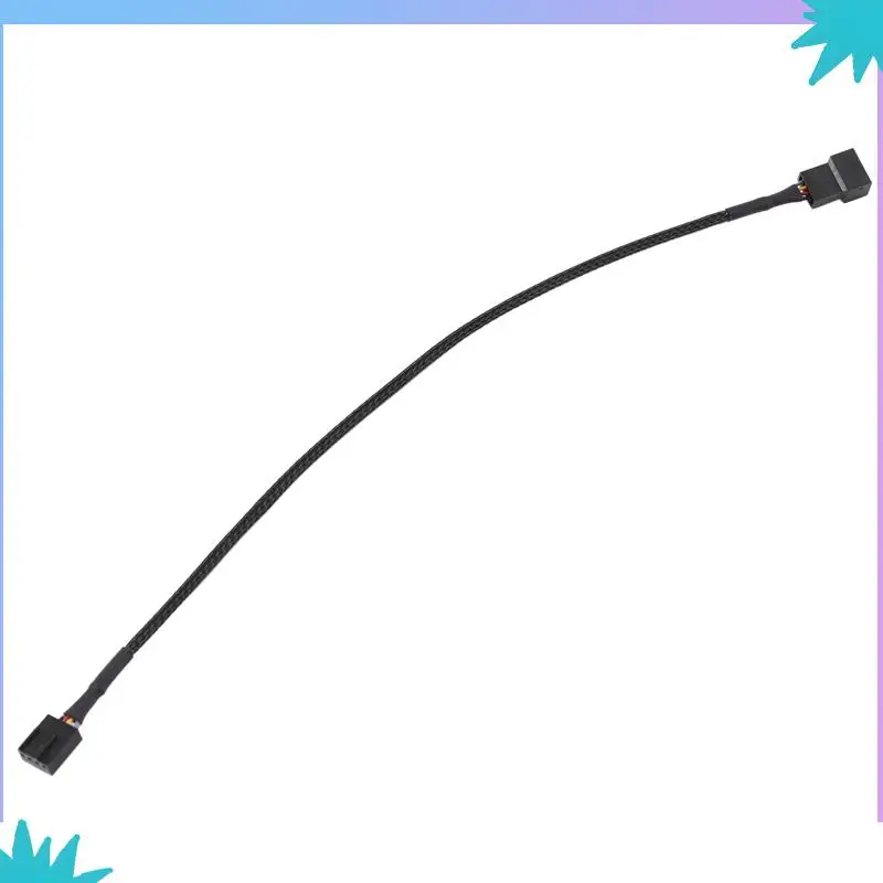 ABZW 50PCS 4 Pin PWM Fan Extension Power Cable Connector Case Male To Female Extending Cables Compatible With 4 Pin/3Pin Fan