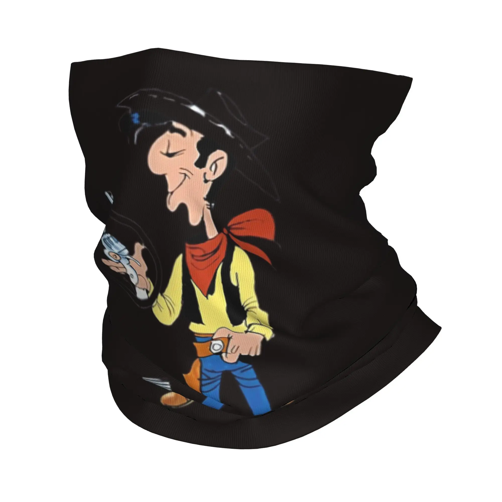 

Lucky Luke Cowboy Pistol Bandana Neck Cover Printed Mask Scarf Warm Cycling Scarf Riding Unisex Adult