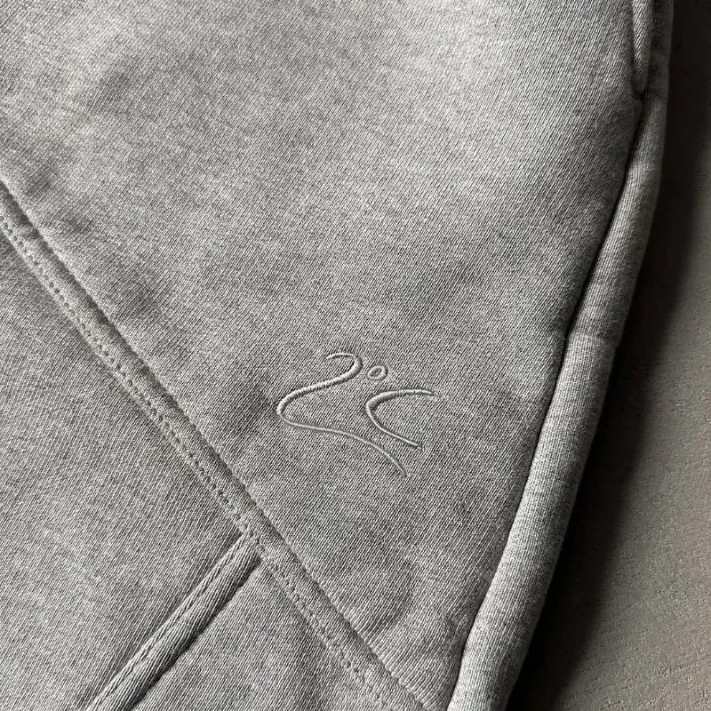 Pantalones de chándal con cordón y patrón bordado de estilo americano para hombres y mujeres, pantalones informales sueltos de pierna ancha de Hip-hop de calle alta para parejas