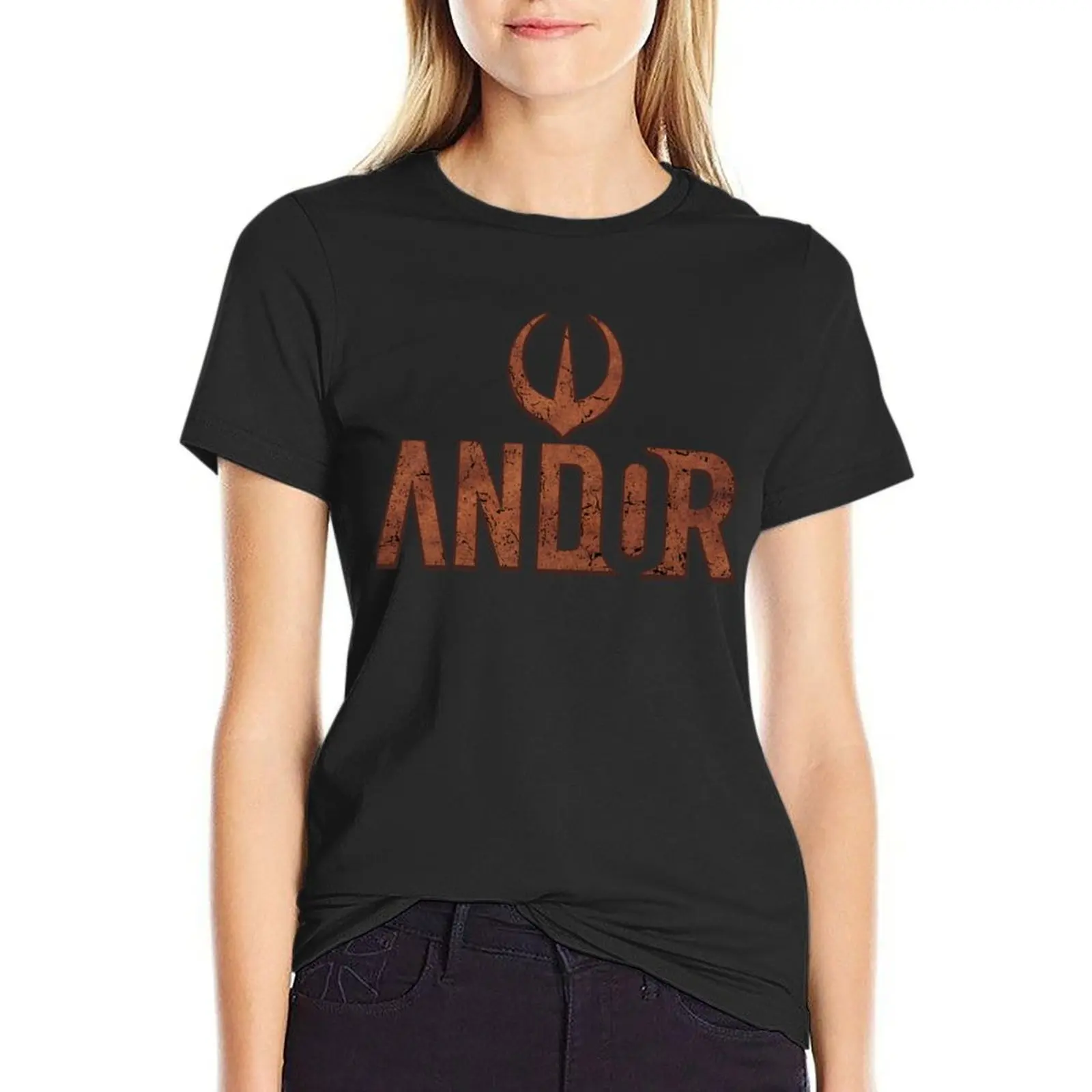 Andor Raised Logo T-Shirt shirts graphic tees cute tops clothes for Women