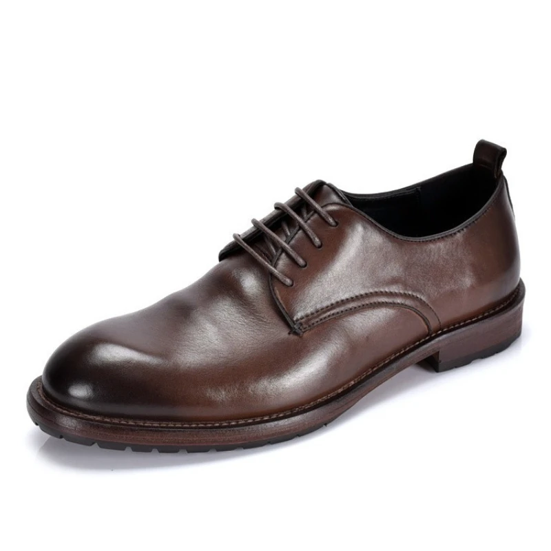 

Men's British Leather Shoes Men Business Men Dress Wedding Shoes Men