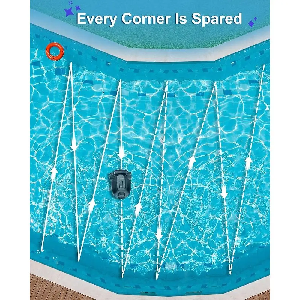 무선 로봇식 풀 청소기 충전식 진공 자동 지상 위 지상 수영장 스마트 흡입으로 잔해물 제거