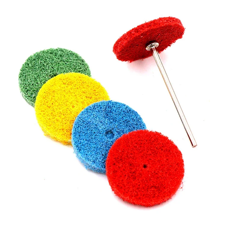 5 pz 2.35/3mm codolo mola in fibra di Nylon punta abrasiva testa abrasiva a forma di T lucidatura abrasiva ruota lucidatura Rotay Tools