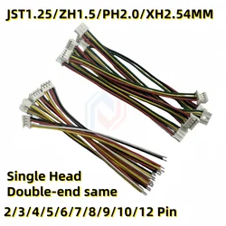 10Pcs/lot 1.25 1.5 2.0 2.54 JST/ZH/PH/XH 1.25MM 1.5MM 2.0MM 2.54MM Female Plug Connector With Wire 2/3/4/5/6/7/8/10P/12 Pin