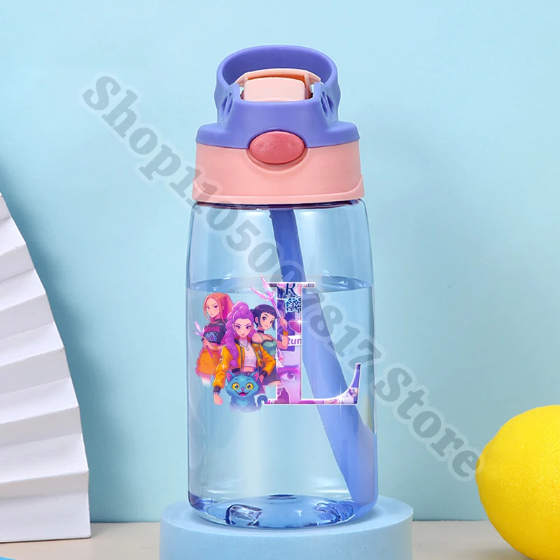 ขวดน้ำเด็ก KPop Demon Hunters ลายการ์ตูนอนิเมะน่ารัก พกพาสะดวก สำหรับเด็กผู้หญิง ใส่เครื่องดื่มเย็น น้ำผลไม้