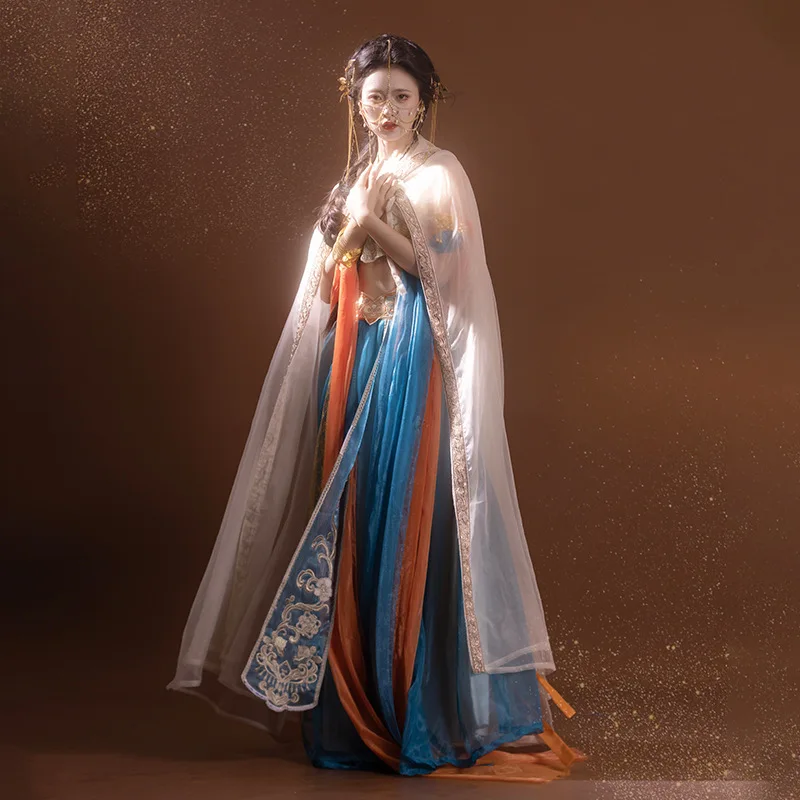 Women in Hanfu[Western Regions Goddess]Exotic Hanfu Western Han Element Heavy Industry