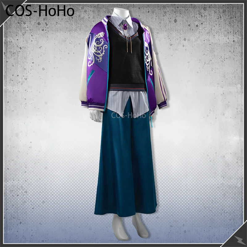 COS-HoHo Vtuber Nijisanji Hoshirube Sho Half-Anniversary Game Suit Handsome Cosplay Costume Halloween Party Role Play Outfit