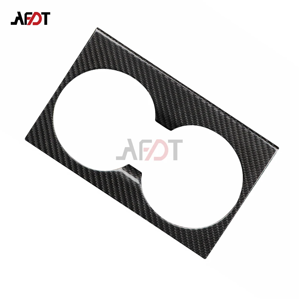 AFDT Carbon Fiber Car Interior Center Console Front Cup Holder Cover For Tesla Model 3 Highland 2024