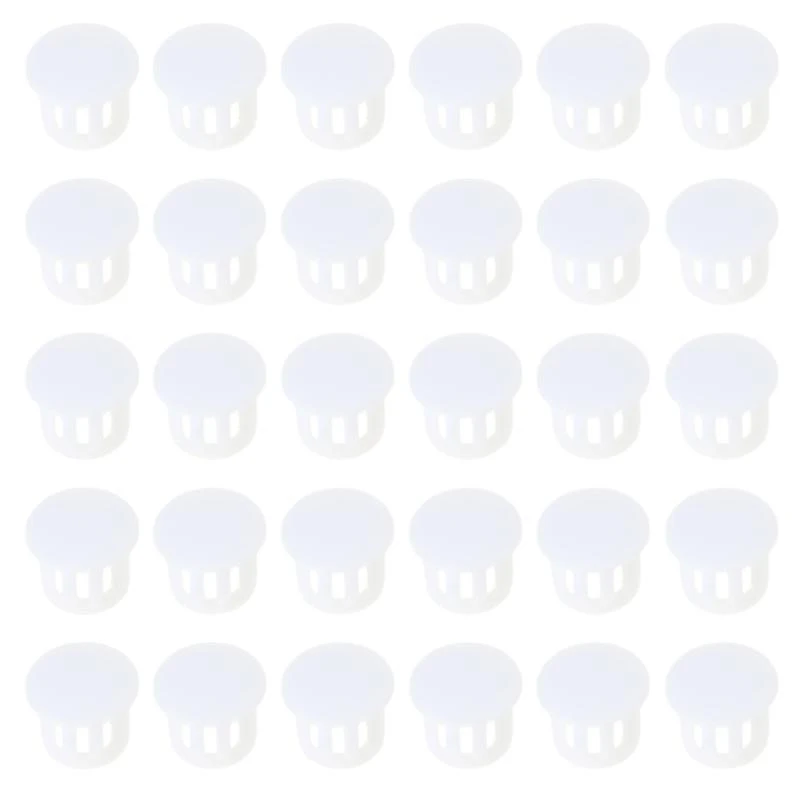 H7ed 30pcs PLIMES PLASTIQUES BLANCHES PLIGS VIS COUVERTURES COURT