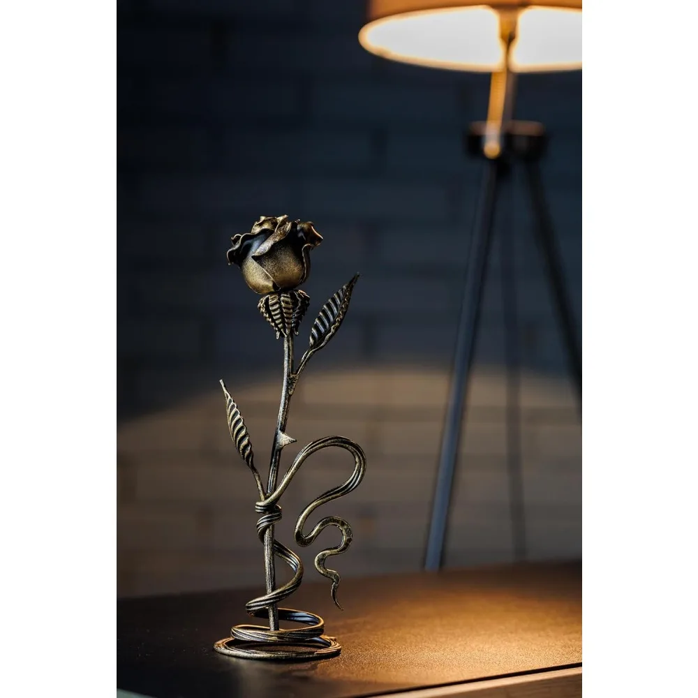 وردة معدنية برونزية مخصصة - مثالية لهدايا الذكرى السنوية للزفاف الثامن والعشرون #6