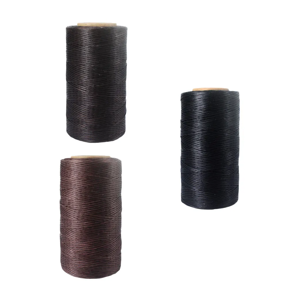 

3pcs 0.8Mm Sewing Wax Thread Hand Stitching Cord Durable Waxed Line For Diy Bags Wallets Repair 260M Light Coffee Deep