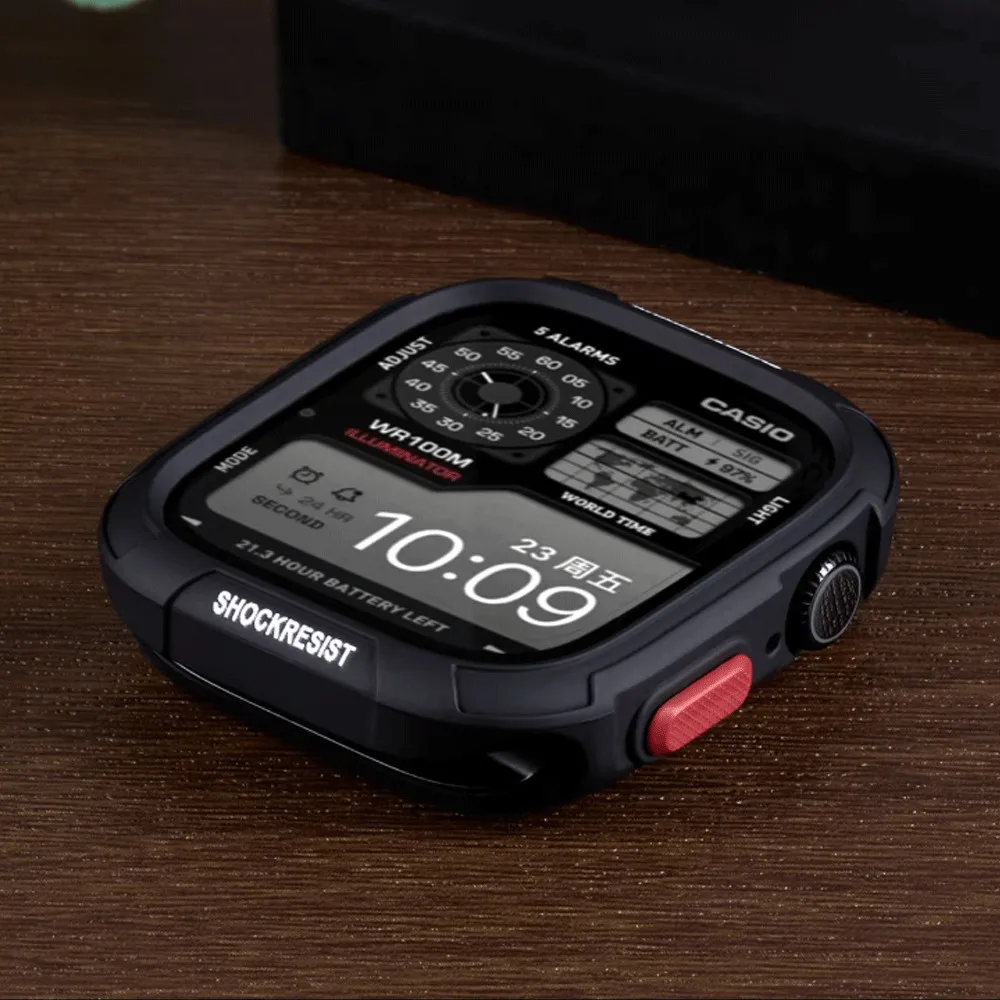 2. Generation Stoßfester Gehäuseschutz + Silikonarmband für Apple Watch Ultra 3 2 49mm S10 S11 46mm 42mm 44 45mm für iWatch Series 9 8 7 6 SE – Detail 1