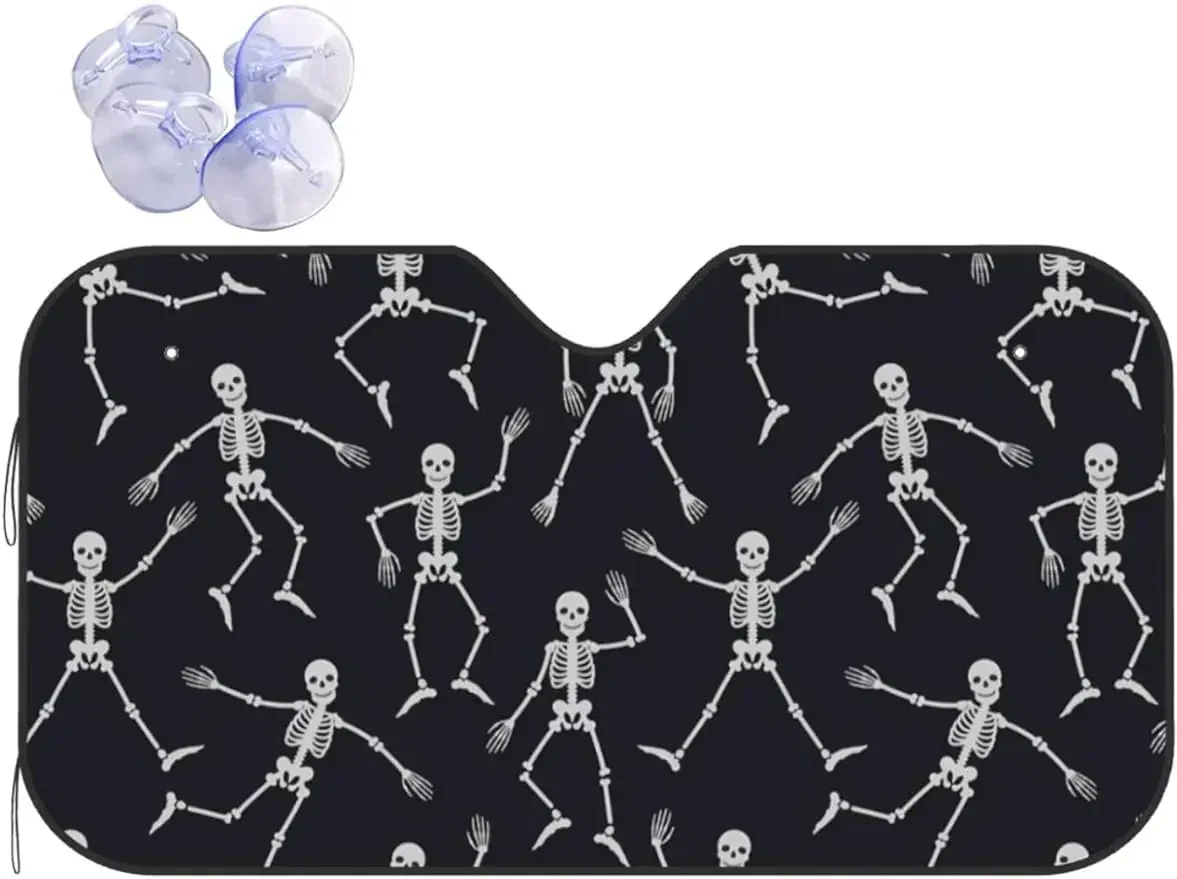 

Divertido esqueleto parabrisas de coche parasol Protector de visera ventana delantera parasol cubierta para coche SUV camión man