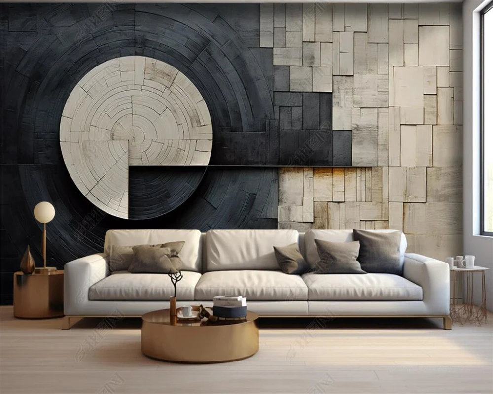 beibehang Customize the latest modern geometric abstract Nordic sofa background, work clothes, murals, and wallpapers