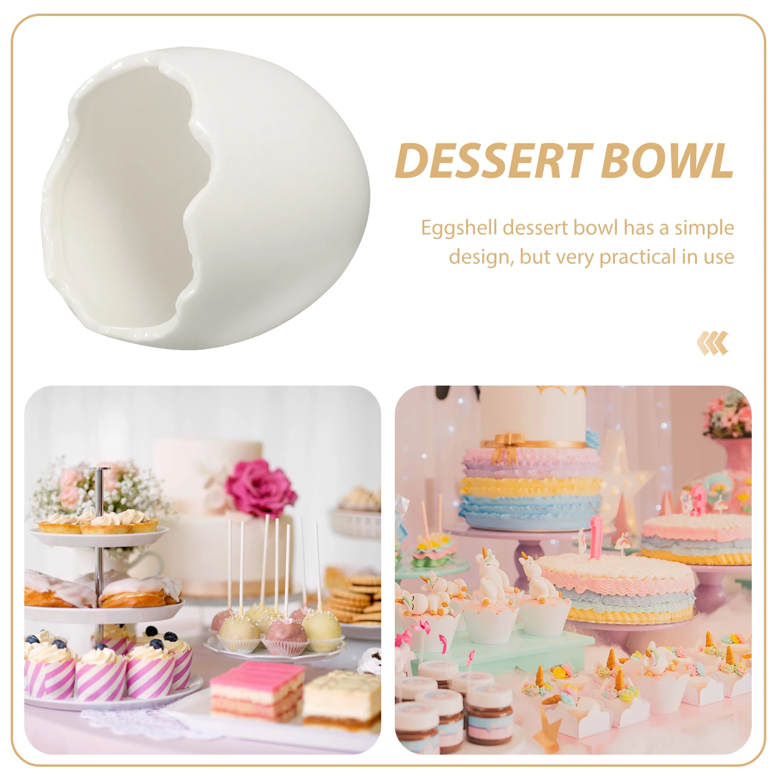 

Egg Cup Eggshell Shaped Bowl Broken Food Dessert Container Dip Display Bowls Sauce Serving Modeling Kitchen