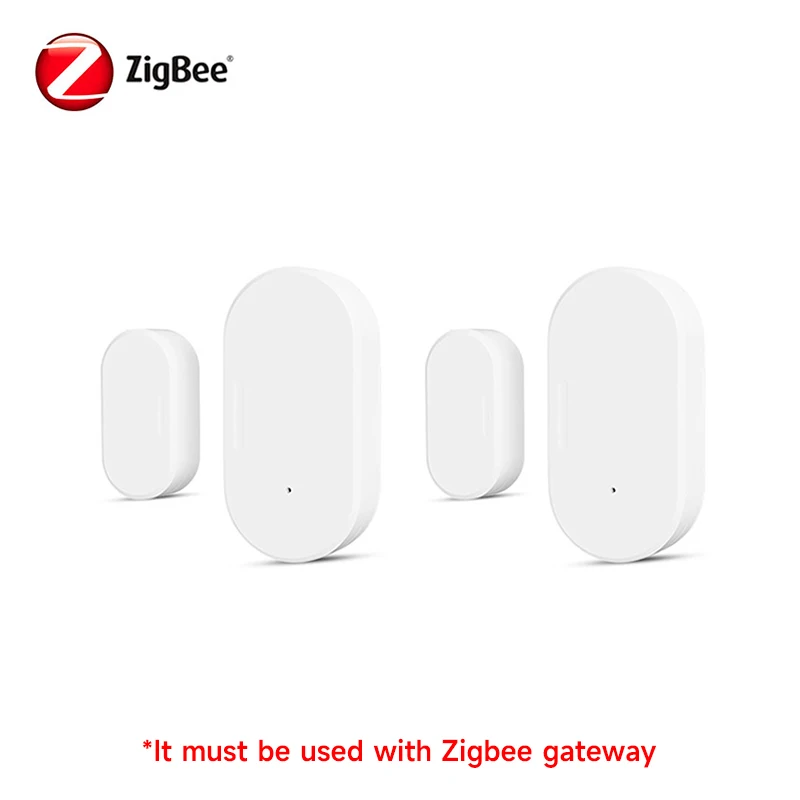 Tuya Zigbee deur- en raamsensor, Smart Life magnetisch contactalarm, werkt met Alexa Google Assistant, ondersteunt Z2M Zigbee2MQTT