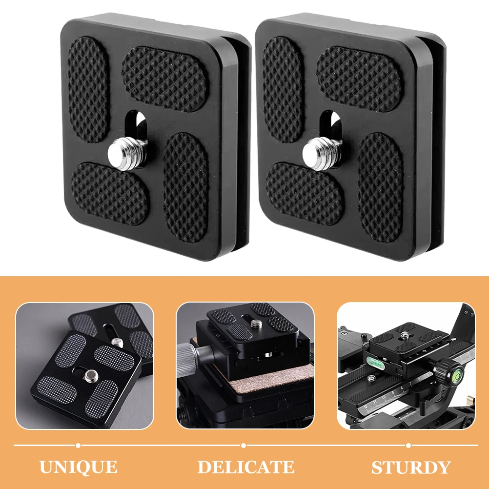 

2pcs Quick Release Plate Mount Camera Mount Plate 1/4 Aluminum Alloy For Dslr Tripod Sturdy Tripod Accessories