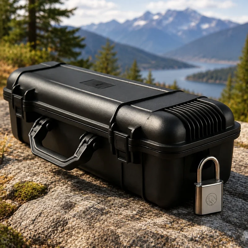 Durable Protective Case with Foam Cushioning for Cameras and Instruments, Shock-Resistant Hard Shell, Multiple Size Variants