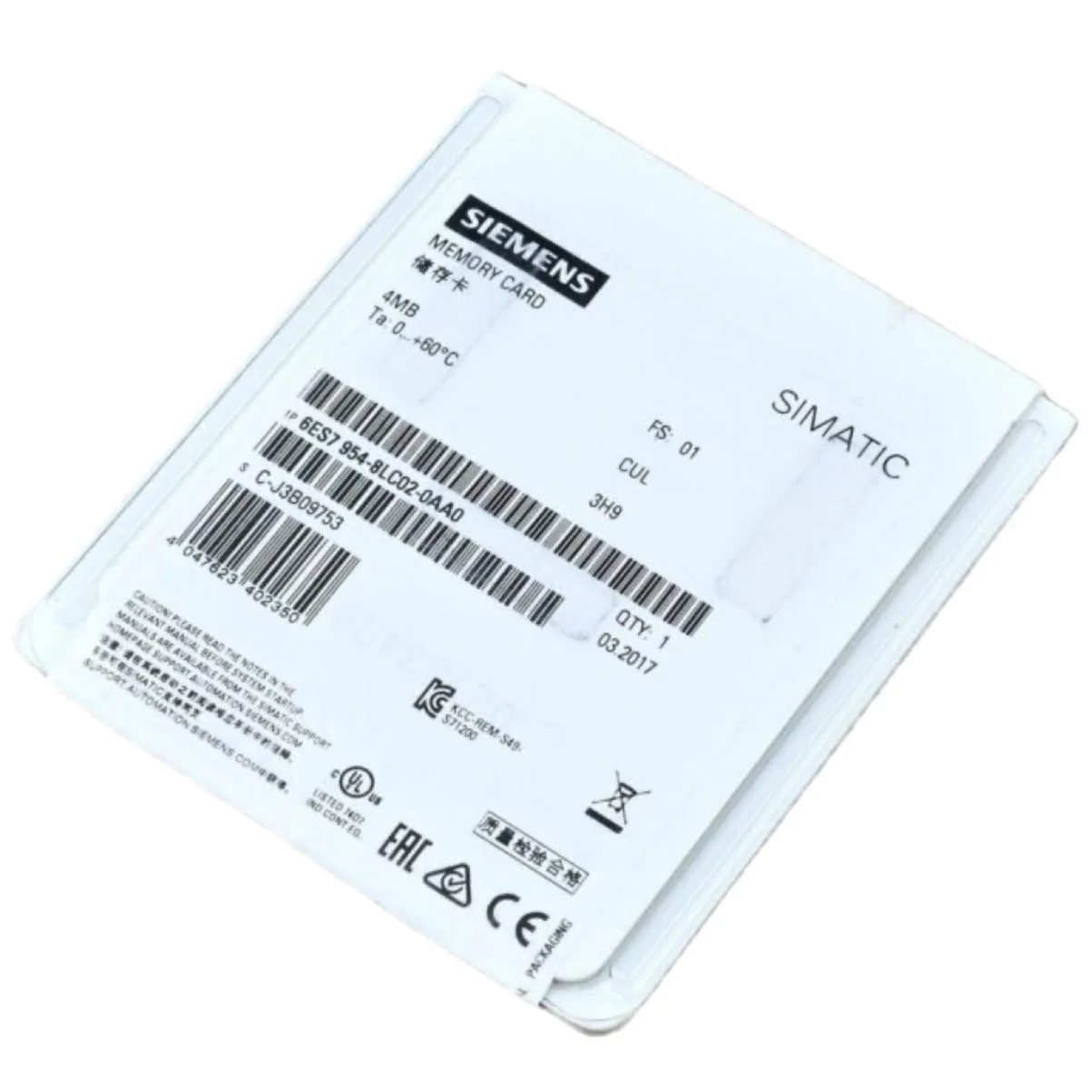 

6ES7954-8LF02-0AA0 6ES7 954-8LF02-0AA0 S7 memory cards for S7-1x 00 New 100% Original 6ES7954-8LF03-0AA0