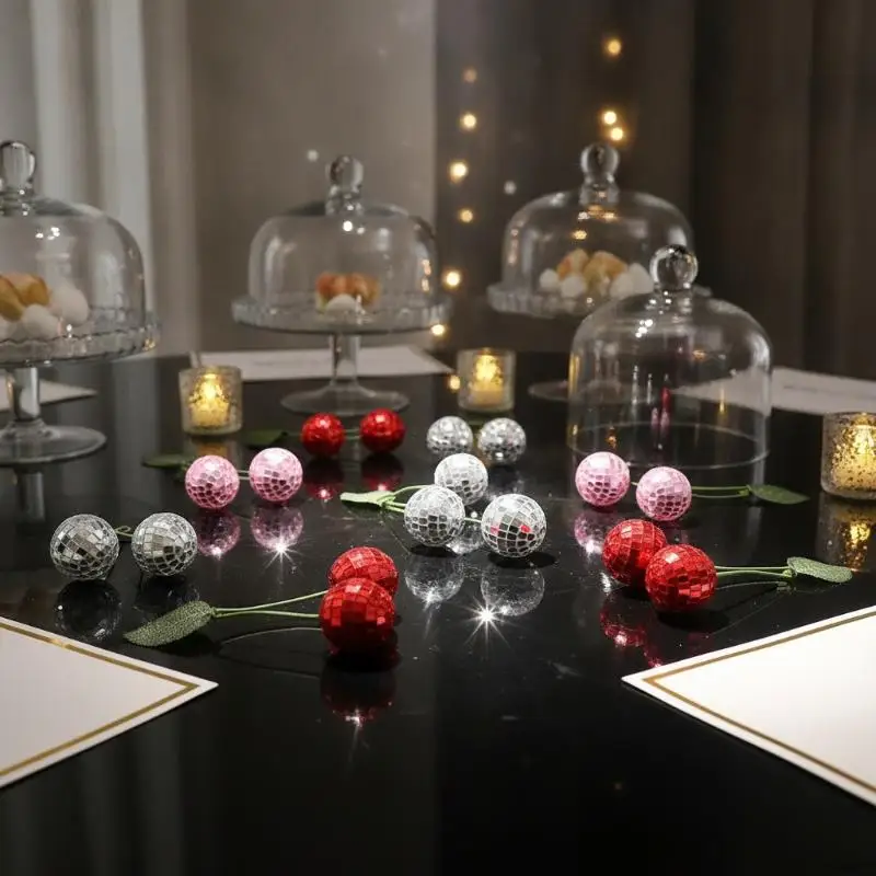 Birthday Party Decor Balls Unique Cherry Disco Balls Mirror Glass For Home Party Decor