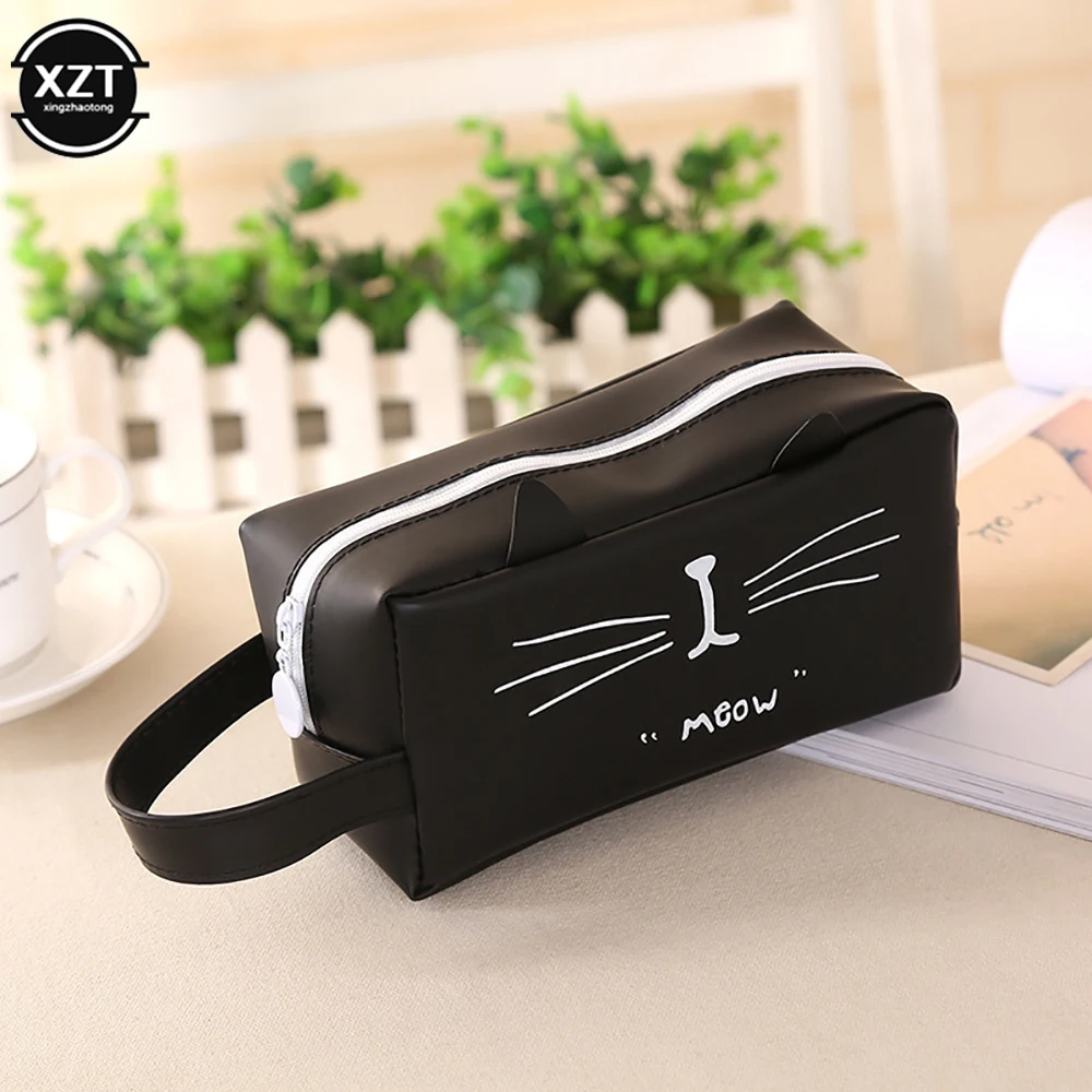 Cat Pencil Case Super Big Silica Gel Students School Supplies Stationery Gift School Cute Pencil Box Pencilcase Pencil