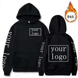 Your Own Design Brand Logo/Picture Custom Men Women DIY Hoodies Thickened Casual Hoody 11 Color Fashion New Plus Size Sweatshirt