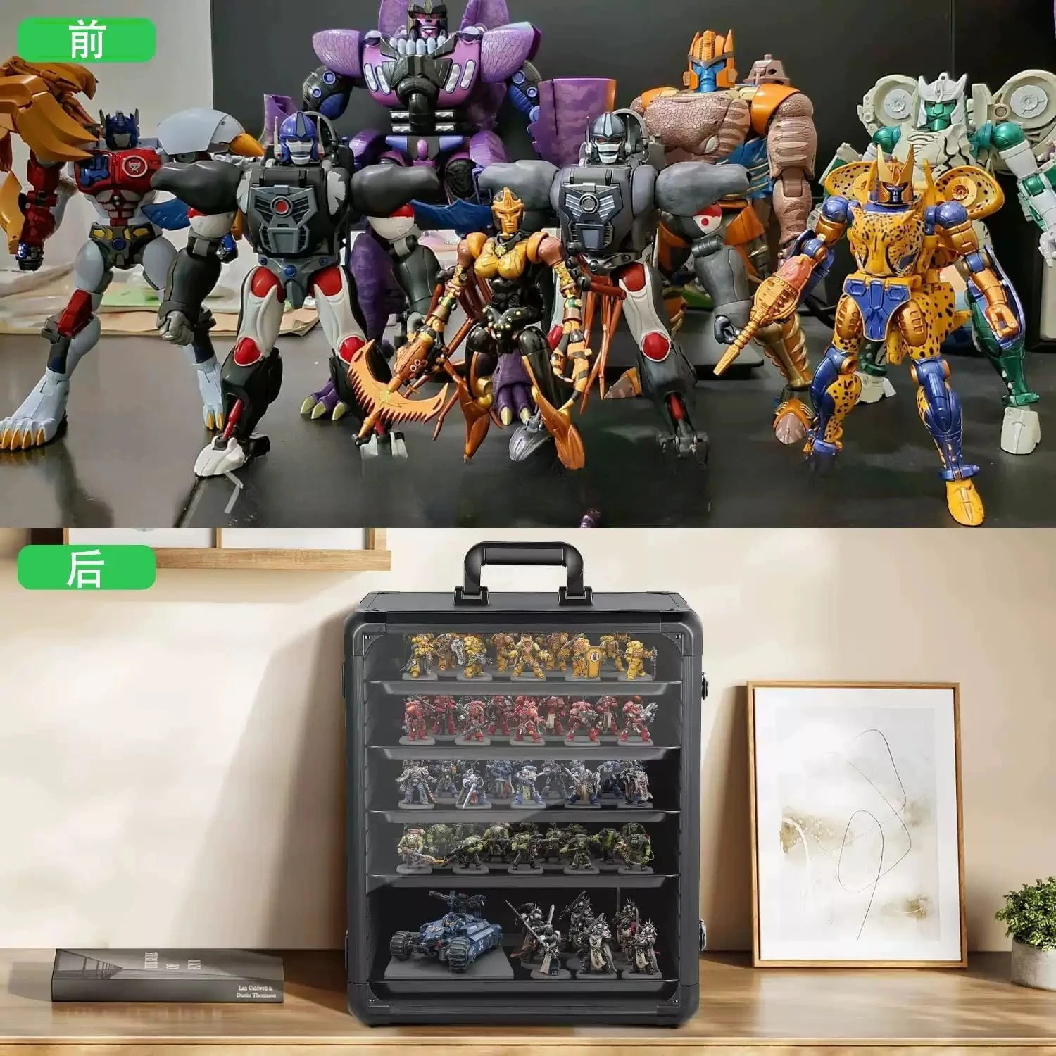 Aluminum Alloy Transportation Box, Suitable for Warhammer/Soldier/Board Game Storage Box, Miniature Model Storage Box