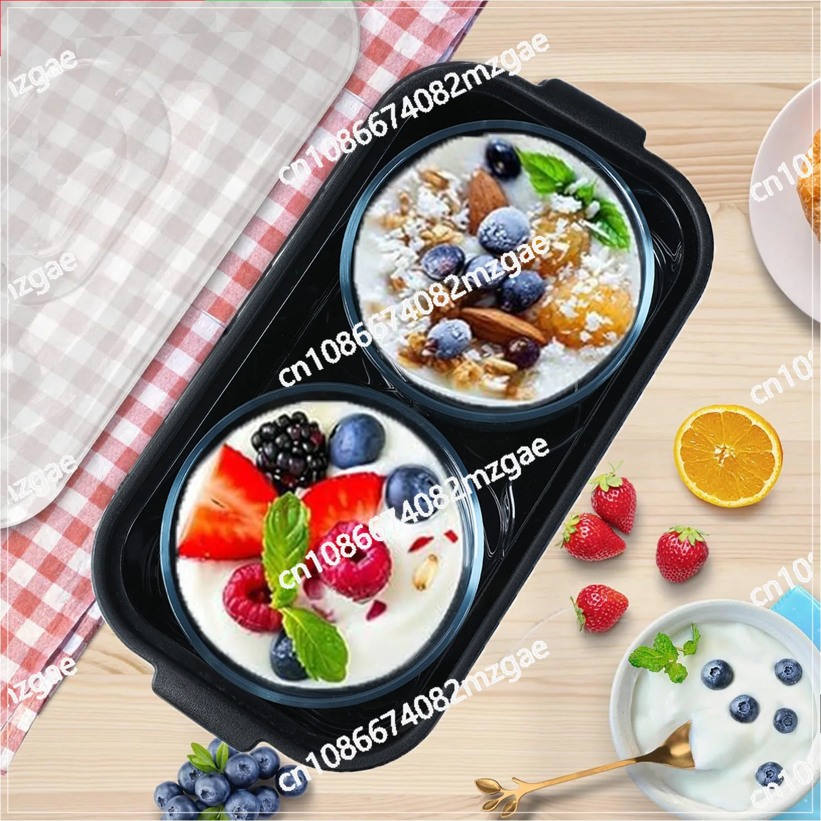 

2-Cup Yogurt Maker 2L with Jam, Ice Cream and Pudding Functions, Automatic Breakfast Yogurt Fermentation Machine