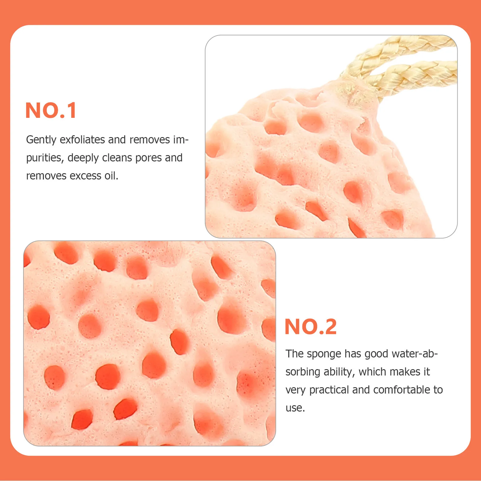 

3Pcs Face Cleaning Sponge Multi Function Exfoliating Face Wash Tool Deep Pore Cleansing Soft Sponge for Facial Care