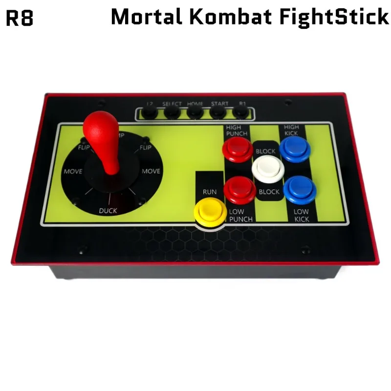 

FightBox R8 Mortal Kombat Raspberry Pico GP2040-CE Eight way joystick metal handle Arcade Fight Stick Game Controller For PC/PS3