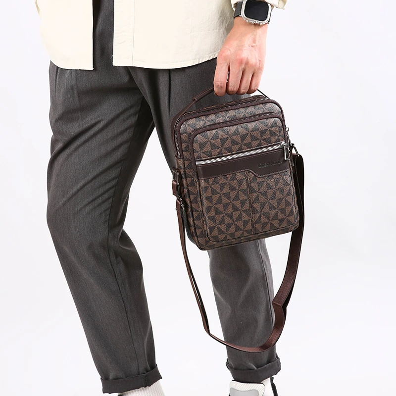 

Модная мужская сумка из искусственной кожи с старым цветком, новая трендовая сумка через плечо, сумка через плечо для мужчин