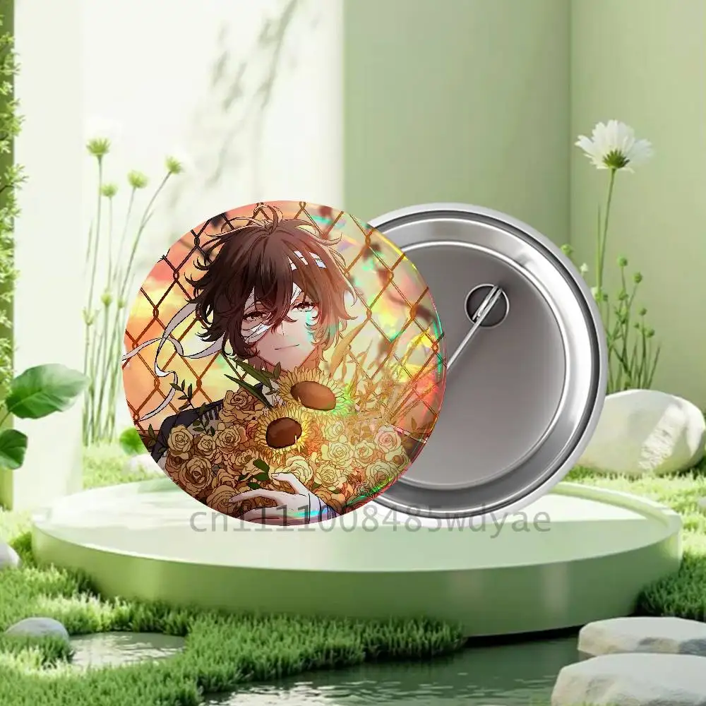 B-Bungo Stray Dogs O-Osamu D-Dazai Badges 25 32 44 58 75 mm Round Cosplay Pin Fans Collect Friends