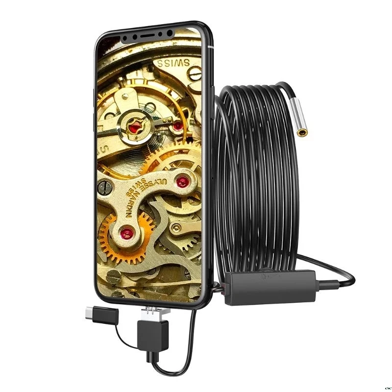 3.9mm Lens Endoscope Camera Borescope IP67 Waterproof Sewer Industrial Mobile Endoscope Piping Endoscopy