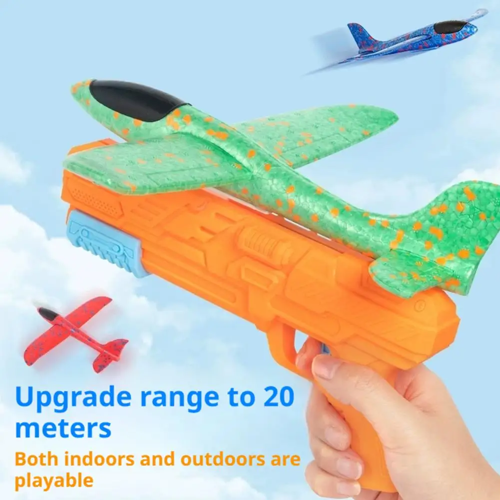 Kids' Catapult Planes Ejection Aircraft Toys Foam Aircraft Glider Parent-child Outdoor Games Toys Children's Foam Flying Toy