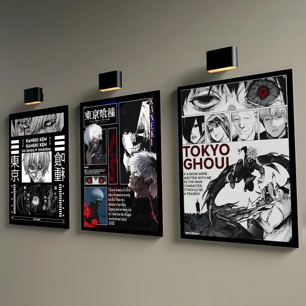 Anime T-Tokyo G-Ghoul Poster Self-adhesive Wall Mural Art Waterproof Sticker For Bar Room Decor High Quality Print Gift