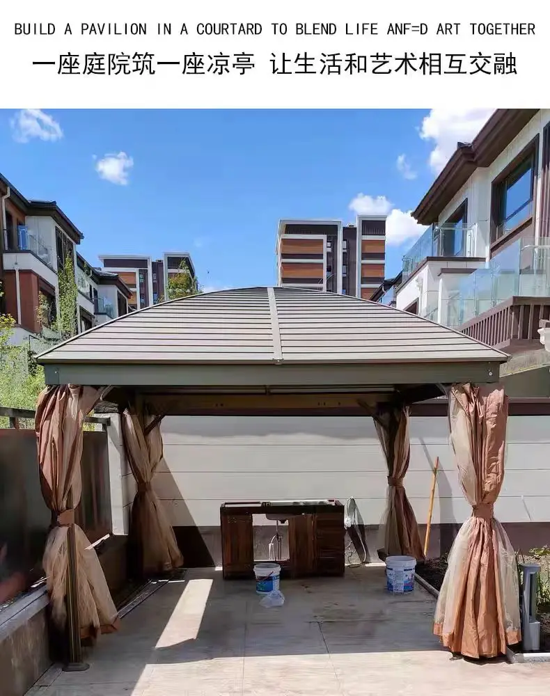 Outdoor 3*4m Aluminum Alloy Gazebo for Terrace, Lawn & Garden, Outdoor Garden Tent. image 5
