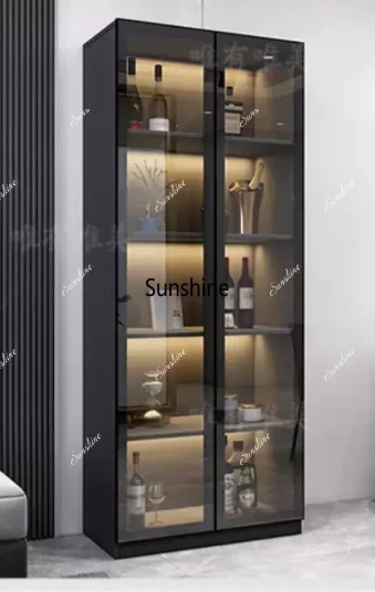 against the wall Simple living room small wine cabinet Household high-end dining room cabinetTJ
