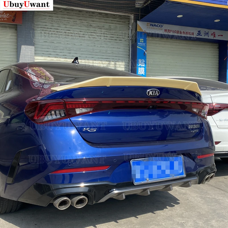 For Kia Optima K5 GT 2020 2021 K5 DL3 Spoiler ABS Plastic Gloosy Black Rear Trunk Lip Spoiler Car Tail Wing Decoration