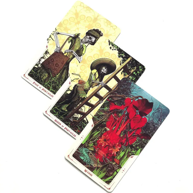 Hot sales Santa Muerte Tarot Oracle Tarot Card Fate Divination Prophecy Card Family Party Game Tarot 78 Card Deck PDF Guide