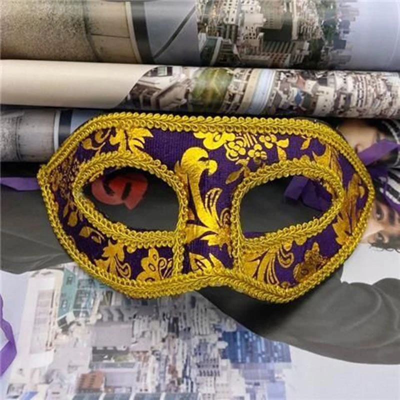 Patch Men Masquerade Masks ricamato Fashion Vintage Cosplay Party Prom Halloween Christmas Easter Aldult Festival accessori