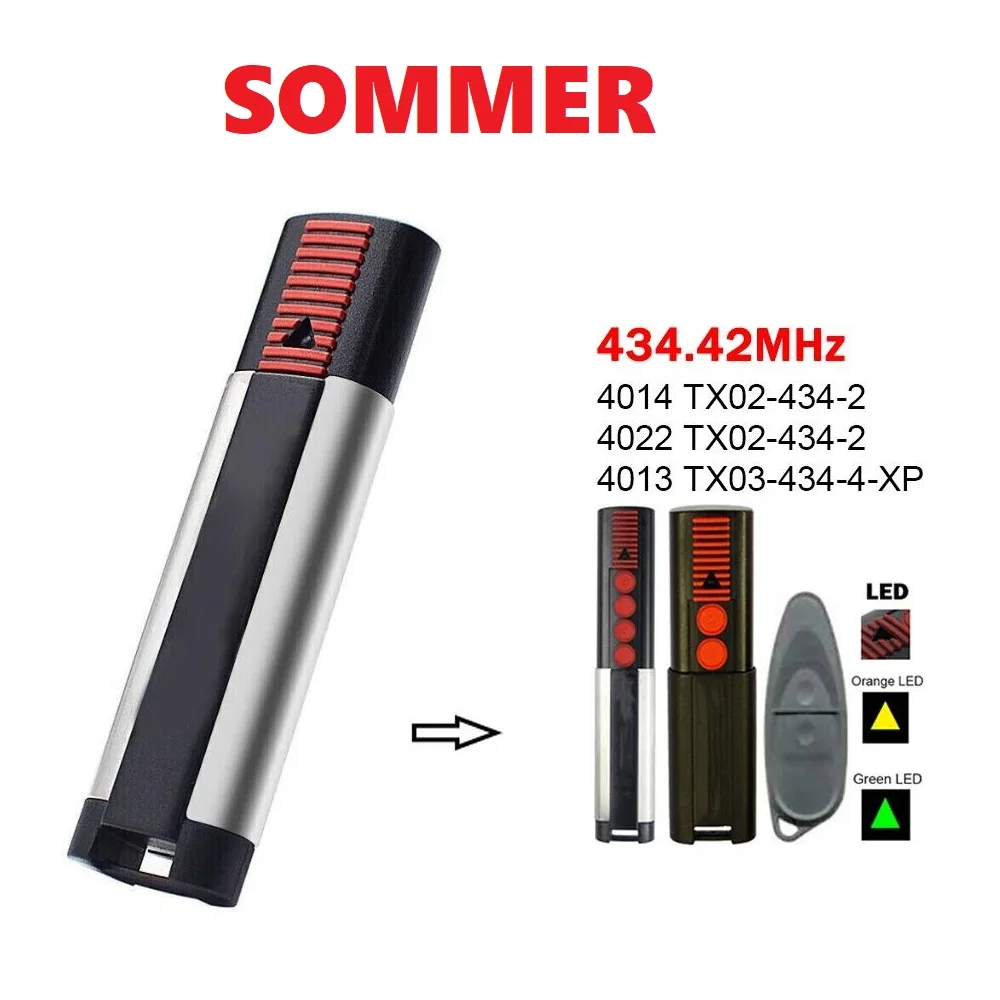 

For SOMMER 434.42Mhz 5PCS Garage Gate Door Remote Control Opener TX03 434 4 XP 4 2 SOMMER 434mhz TX03-434-4-XP