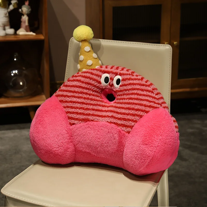 สนุก Bedhead เบาะหมอนห้องนอนที่มีสีสันหอพักฤดูหนาว Plush เตียงเอวป้องกันโซฟาหมอนห้องนั่งเล่นเด็กรถ Backpad