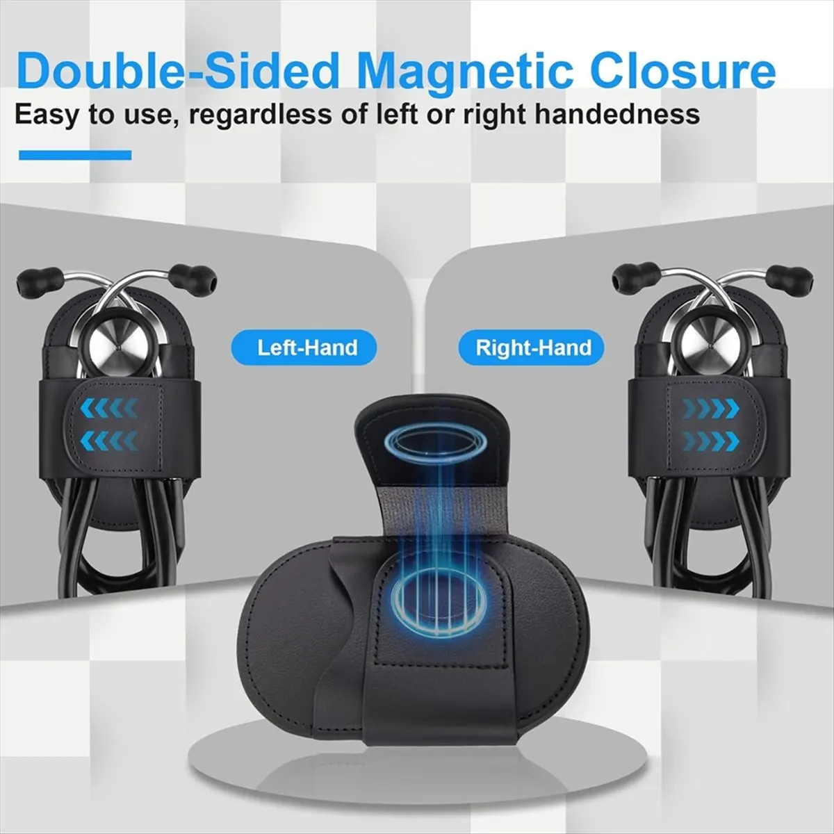 Reliable- Magnetic Stethoscope Holder Clip, Leather Stethoscope Clips, Portable Stethoscope Holder for Physicians, Nurses