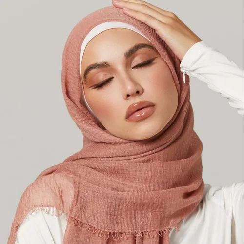Imagen 2 del producto Bufanda de algodón para mujer, novedad de verano, bufandas finas con protección solar de Color sólido para niñas, chal suave, Foulard de viscosa, chales envolventes para primavera para mujer