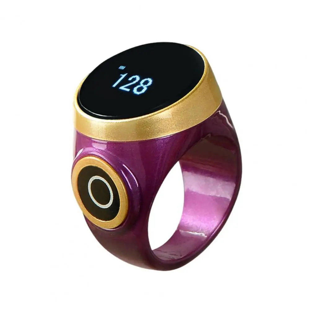 Ring Counter Clicker Rechargeable Digital Tally Counter Ring with Time Reminder Waterproof Electronic Finger Counter for Easy