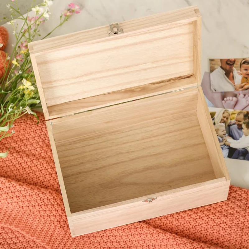 Personalised Wooden Keepsake Box For Newborn Baby Baby Shower Decorations Birthday Gift Memory Storage Box Custom Keepsake Box