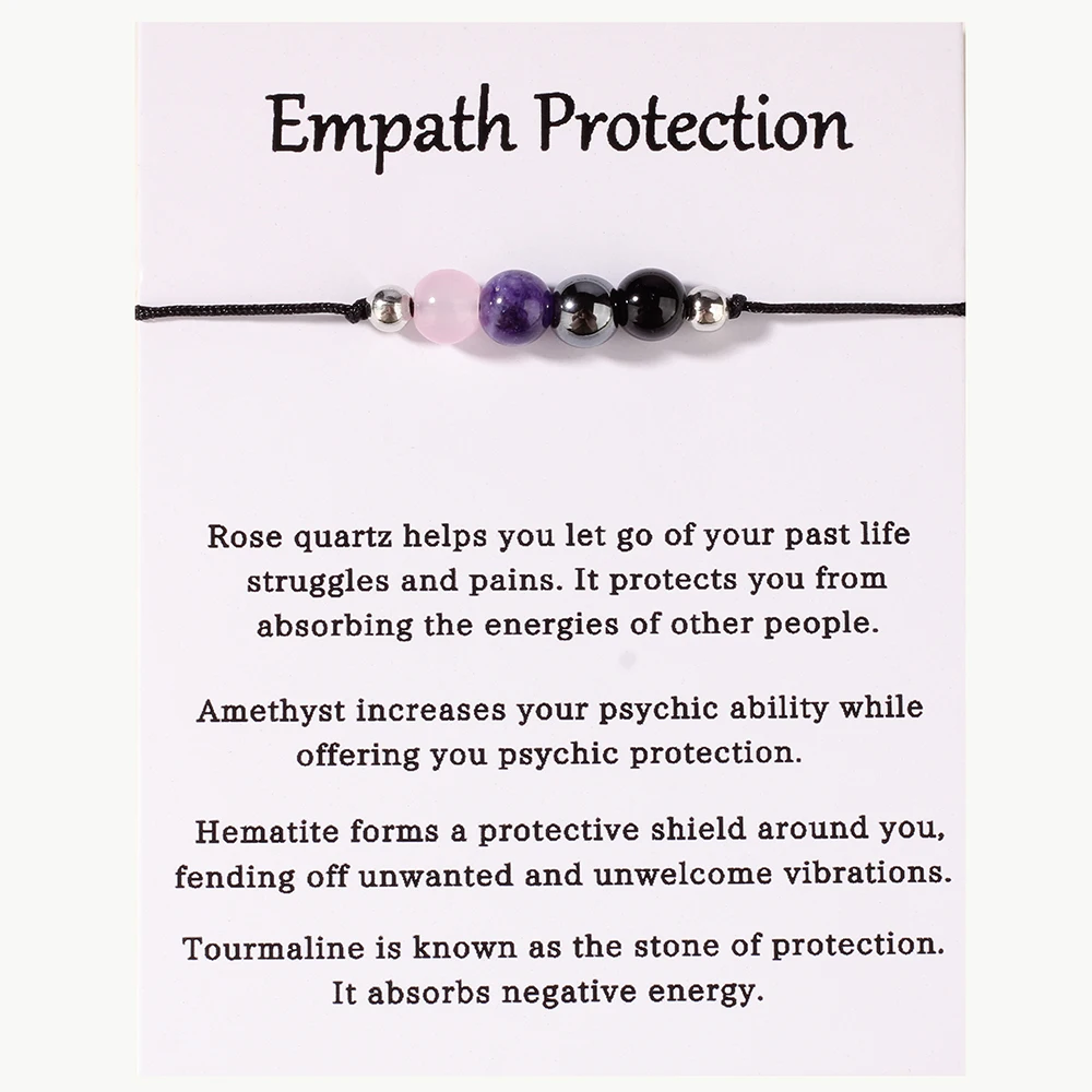 سوار إمباث القلق للنساء والرجال أساور من الحجر الشفاء عين النمور والجمشت الأرجواني هدايا لأخت الأم